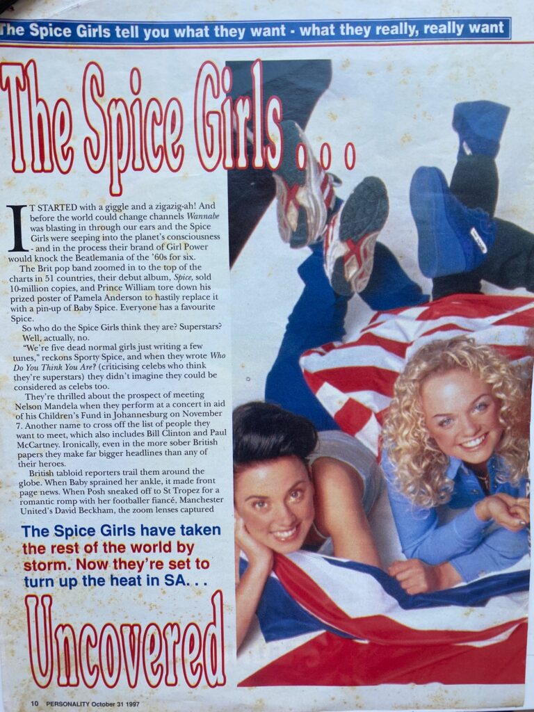 Spice Girls Blitz SA Interview Page 1
